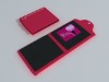 silicone dollar wallet dark pink