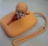 silicone key chain purse