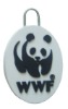 silicone panda zipper puller for bags and garment