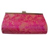 silk brocade fashion ladies coin wallet with coin purse