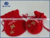 silk printing velvet gifts bags for bracelet