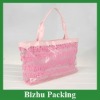 silk screen printing clear pvc shoulder bag