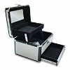 silver aluminum makeup box