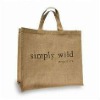 simple 330g jute coated with pvc shopping handbag