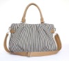 simple design cotton fabric material cheap lady handbags