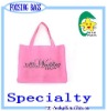 simple pink color non woven promotional bags