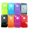 slider combo case for iphone 4g,many colors,tpu+pc
