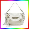 small patent white pu handbag