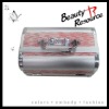 small size two layer aluminum cosmetic box bead color