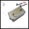 small size two layer aluminum cosmetic box yellow color