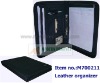 smart black fabric portfolio with writing pad