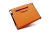 smart leather case for ipad 2 with hand writing pen leather belt