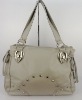 soft PU grey fashionable ladies handbags