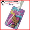 soft PVC travel cartoon luggage tag/handbag tag