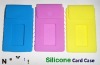 soft colorful silicon card holder