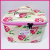 soft cosmetic case with printed flowers