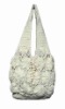 soft natural colour women crochet bag