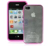 soft plastic + clear pc crystal cellphone case for apple 4