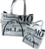 souvenir vinyl handbag for shopping