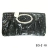 special design and attractive black japan snake clutch bag