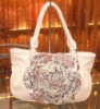 special design big flower pu handbag