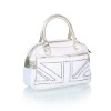sports handbag with reflecting pu / pvc leather