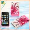 spring flower rubber hard design case for iphone 3GS