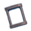 square metal bag buckle/zinc alloy bag buckle