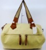 stock canvas yellow fashion lady handbags top seller