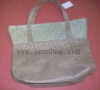 straw bag with straw + jute