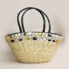 straw bags leather handle (NV-T021)