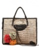 straw fashion handbag, with nice flower