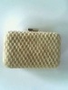 straw plaited evening clutch