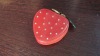 strawberry-shape leather wallet with good quality