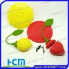 strawberry shape silicone tea tools