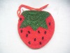 strawberry shaped beaded coin purses