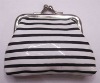 stripe PVC purse