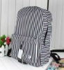 stripe pattern foldable backpack