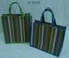 stripe printed jute gift bag