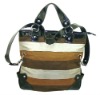 stripe tote double sided tote