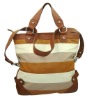 stripe tote double sided tote