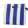 striped cosmetic bag