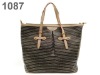 striped design fashion handbag women