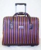 striped trolley luggage