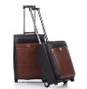 strong PU travell trolley luggage from China