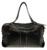 stylish and hot selling black tote handbag leather goods