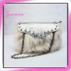 stylish lady feather handbag 2012
