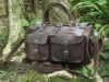 stylish leather duffle bag, travel bag, sports bag, outdoor bag