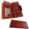 stylish mens cowhide long wallet