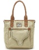 stylish tote bag with outside pocket